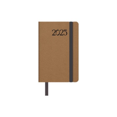 AGENDA 2025 MANHATAN SEMANA VISTA BOLSILLO 85 X 13 CM COLOR CAMEL DOHE 12872 25