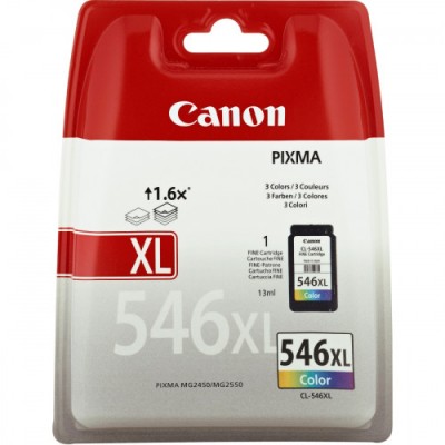 CANON CARTUCHO TINTA COLOR PIXMA CL 546XL MG2250 2255 25500 BLISTER Y ALARMA