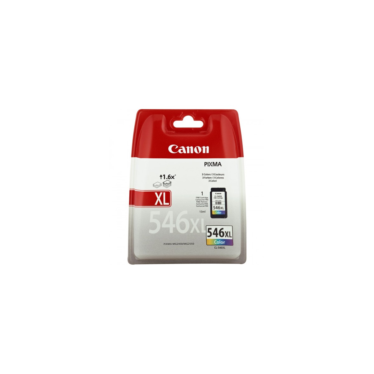 CANON CARTUCHO TINTA COLOR PIXMA CL 546XL MG2250 2255 25500 BLISTER Y ALARMA