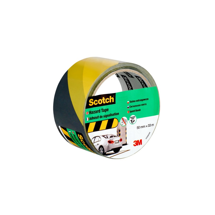 20293-ROLLO CINTA ADHESIVA DE SENALIZACION 4705 NEGRA Y AMARILLA 50MM X 33M SCOTCH 7100191225