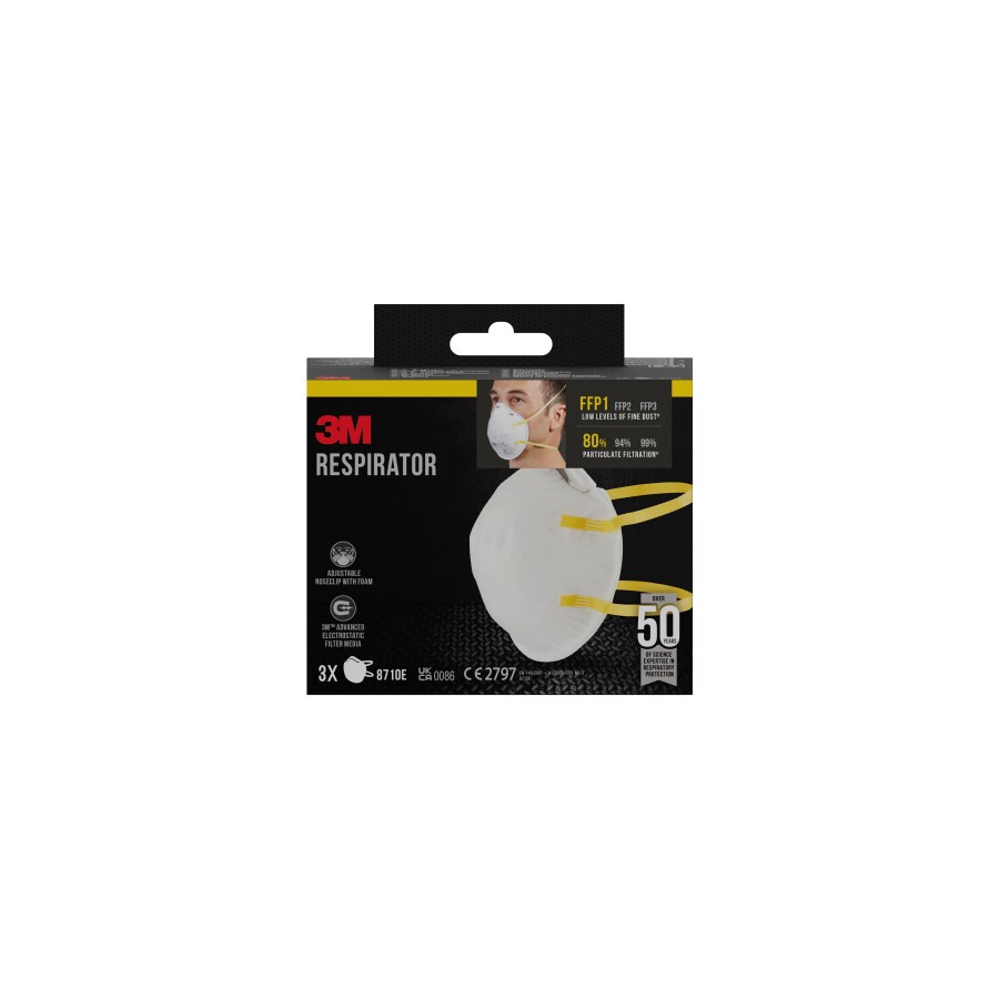 20311-CAJA 3 MASCARILLAS RESPIRADORAS 8710-3 FFP1 3M 7100329378