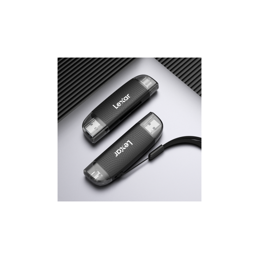 20351-LEXAR DUAL SLOT USB-A/C  MICROSD CARD USB 3.1 READER, SUPPORTS MICROSD AND SD CARDS