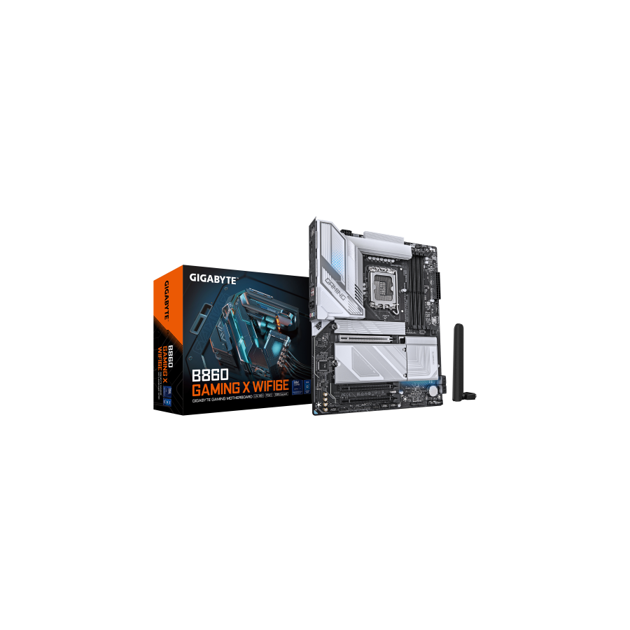 20433-GIGABYTE B860 GAMING X WIFI6E Placa base - CPUs Intel Core Ultra, VRM de 12+1+2+1 fases, hasta 9066MHz DDR5, 1xPCI 20433-GIGABYTE B860 GAMING X WIFI6E Placa base - CPUs Intel Core Ultra, VRM de 12+1+2+1 fases, hasta 9066MHz DDR5, 1xPCI