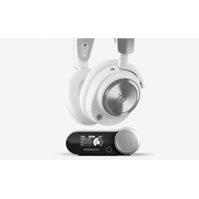 Steelseries Arctis Nova Pro Wireless Auriculares Inalambrico y alambrico Diadema Juego Bluetooth Plata Blanco