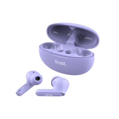 Trust Yavi Auriculares True Wireless Stereo TWS Dentro de oido Llamadas Musica USB Tipo C Bluetooth Purpura