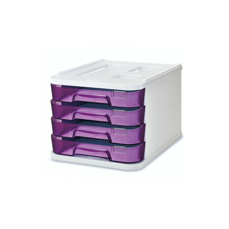 2087-MODULO DE 4 CAJONES POLIESTIRENO VIOLETA FLUOR FAIBO 1000M-58 2087-MODULO DE 4 CAJONES POLIESTIRENO VIOLETA FLUOR FAIBO 1000M-58