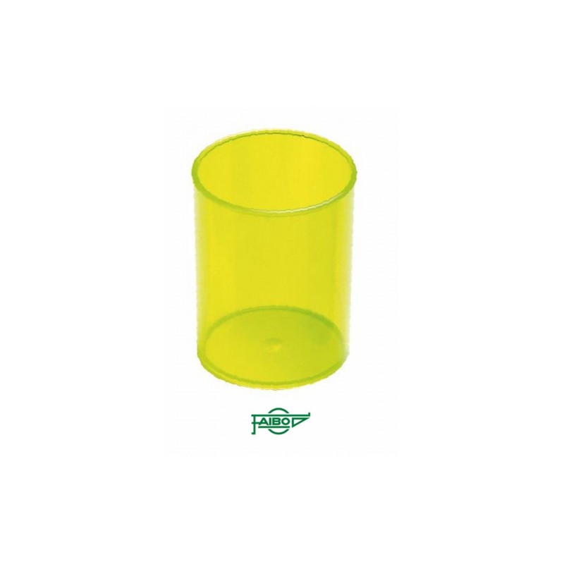 2098-CUBILETE DE PLASTICO 78 MM. DIAMETRO X 100 MM. ALTO TRANSPARENTE AMARILLO FAIBO 205-20 2098-CUBILETE DE PLASTICO 78 MM. DIAMETRO X 100 MM. ALTO TRANSPARENTE AMARILLO FAIBO 205-20