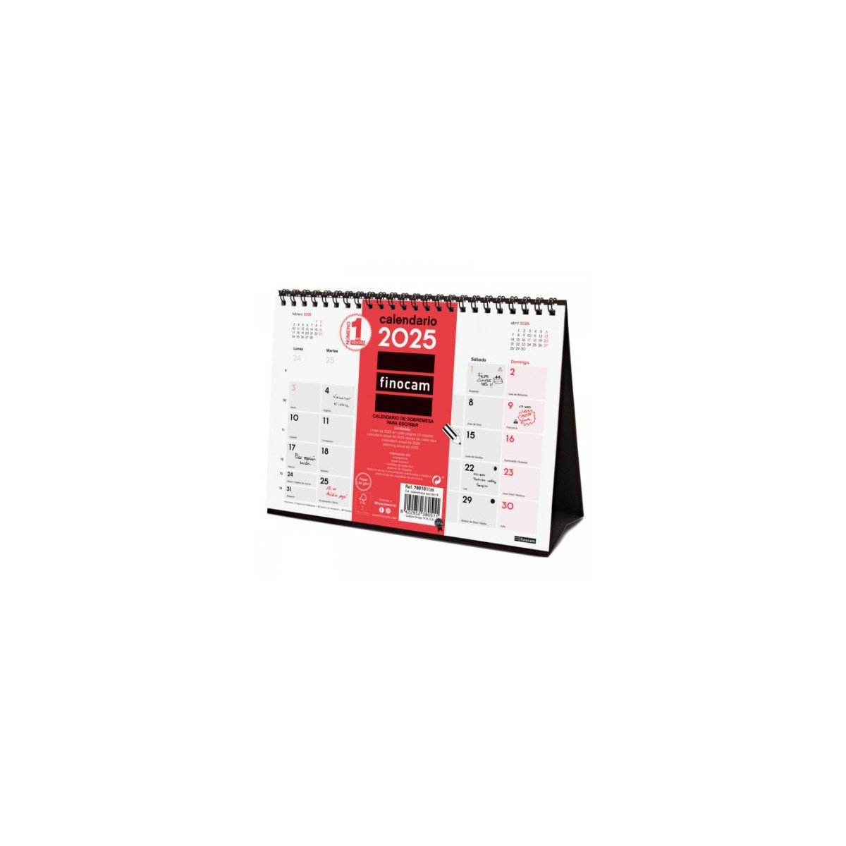 CALENDARIO 2025 SOBREMESA NEUTRO ESCRIBIR S 210X150MM FINOCAM 780100025