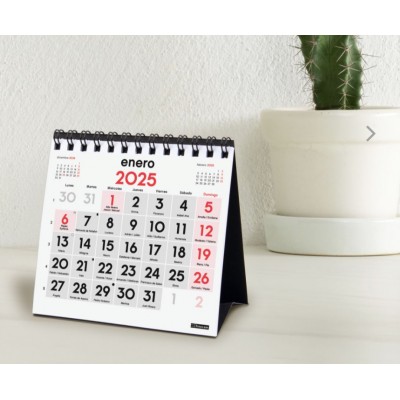 CALENDARIO 2025 SOBREMESA NEUTRO NUMEROS GRANDES XXS 110X100MM FINOCAM 781330025