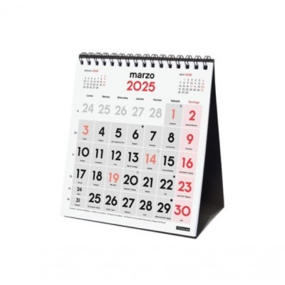 CALENDARIO 2025 SOBREMESA NEUTRO NUMEROS GRANDES XS 140X150MM FINOCAM 780120025