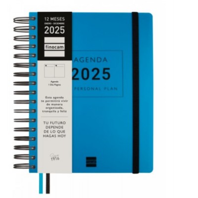 AGENDA 2025 TEMPUS 1 4 155X217MM DIA PAGINA AZUL FINOCAM 626301025