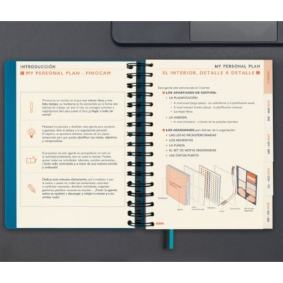 AGENDA 2025 TEMPUS 1 4 155X217MM DIA PAGINA AZUL FINOCAM 626301025