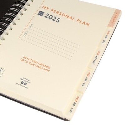 AGENDA 2025 TEMPUS 1 4 155X217MM DIA PAGINA BURDEOS FINOCAM 626307425