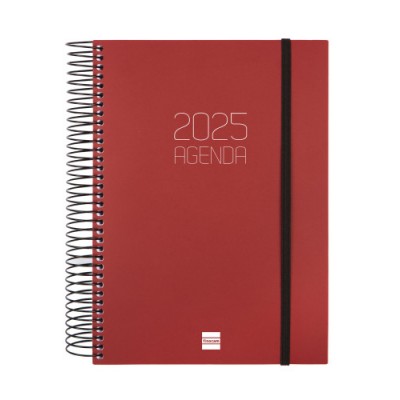 AGENDA 2025 BASIC OPAQUE E10 155X212MM DIA PAGINA BURDEOS FINOCAM 742917425