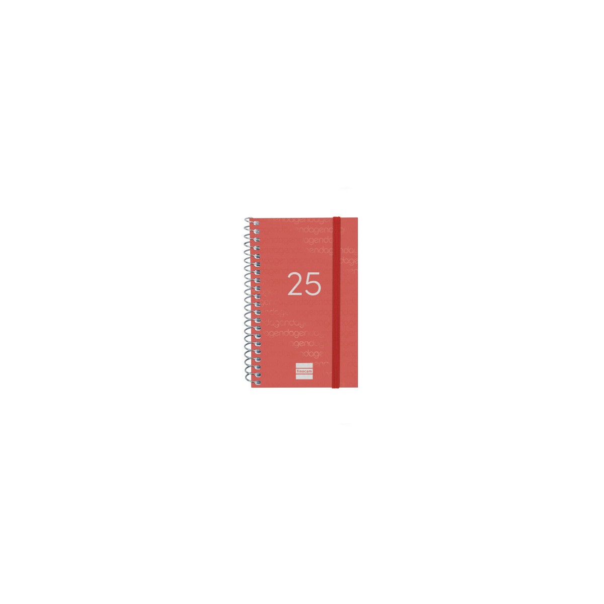 AGENDA 2025 BASIC YEAR E3 79X127MM SEMANA VISTA HORIZONTAL ROJO FINOCAM 741423025