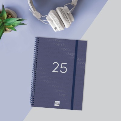 AGENDA 2025 BASIC YEAR E10 155X212MM SEMANA VISTA HORIZONTAL AZUL FINOCAM 741451025