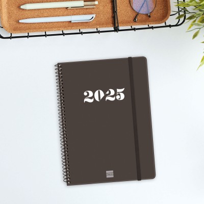 AGENDA 2025 BASIC MY E10 155X212MM SEMANA VISTA HORIZONTAL NEGRO FINOCAM 743506025