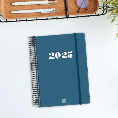 AGENDA 2025 BASIC MY E10 155X212MM DIA PAGINA AZUL FINOCAM 743521025