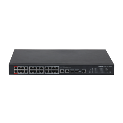 DH PFS4226 24ET 360 V3 DAHUA SWITCH L2 HI POE 20 GESTIONABLE 24 PUERTOS 10 100 2 UPLINK COMBO GIGABIT SFP