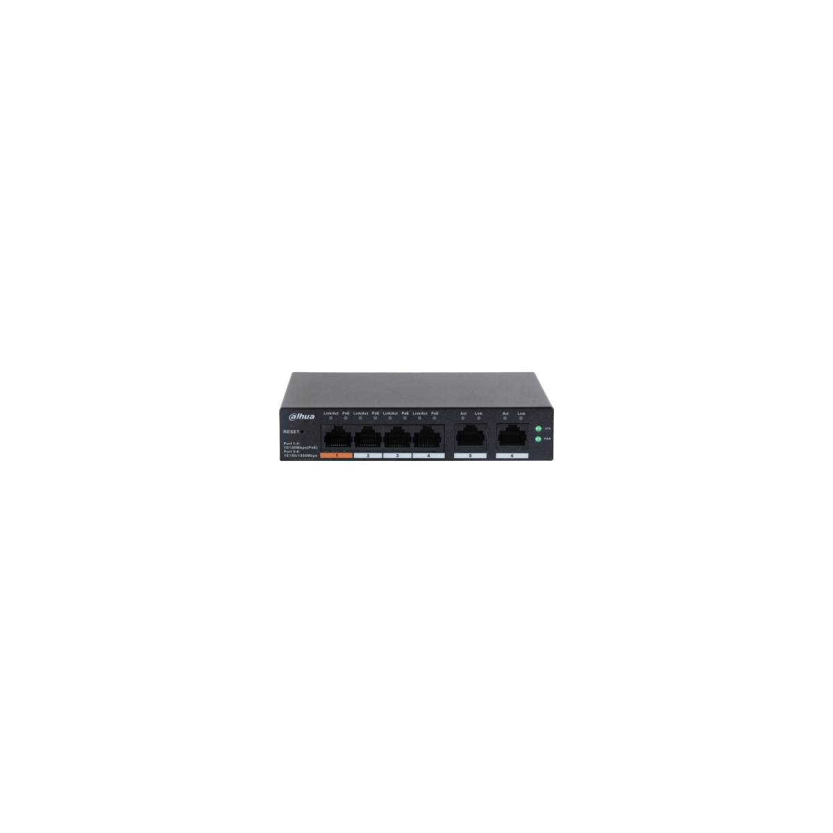 DH CS4006 4ET 60 DAHUA SWITCH 6 PUERTOS 4 POE GESTIONABLE CON CLOUD