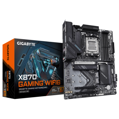 GIGABYTE X870 GAMING WIFI6 Placa Base Compatible con CPUs AMD Ryzen 9000 VRM de 822 fases hasta 8000MHz DDR5 OC 1x PCIe 50 3x M