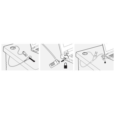 21274-Ewent EW1241 cable antirrobo Plata 1,5 m