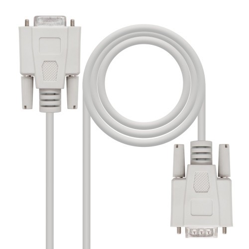 21540-Nanocable 10.14.0203 cable de serie Beige 3 m DB9