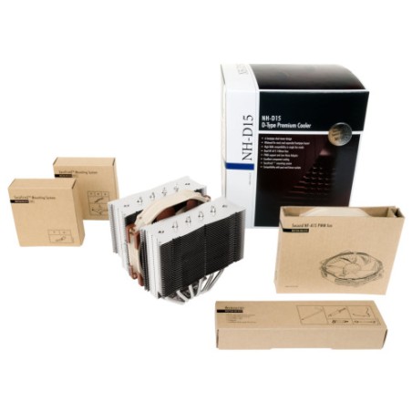 21596-NOCTUA COOLER CPU NH-D15 MULTISOCKET 2XFAN A15, 6 HEATPIPES DUAL TOWER, 140MM FAN PWM, INTEL LGA1851, LGA1700, LGA