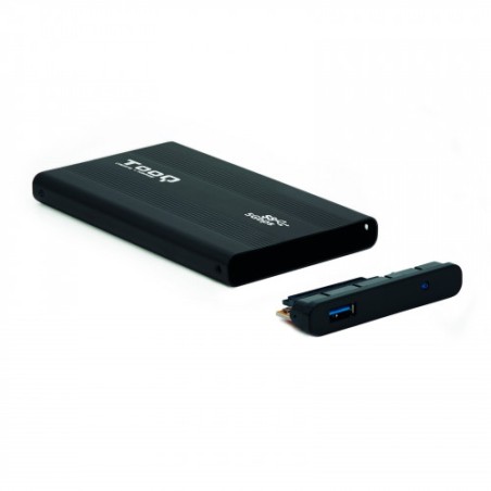 21626-TooQ TQE-2524B caja para disco duro externo 2.5" Caja de disco duro (HDD) Negro