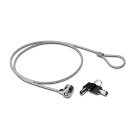 21766-Ewent EW1242 cable antirrobo Negro, Acero inoxidable 1,5 m