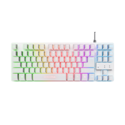 Trust GXT 833W Thado teclado Juego USB QWERTY Espanol Blanco