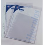 2223-CAJA 100 FUNDAS FORMATO FOLIO PVC CRISTAL EXTRA 100 MICRAS MULTITALADRO IBERPLAS 204100