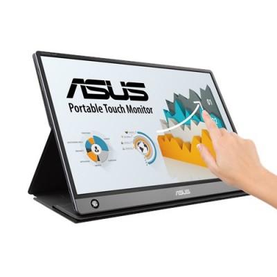 ASUS MB16AMT monitor pantalla tactil 396 cm 156 1920 x 1080 Pixeles Multi touch Mesa Gris