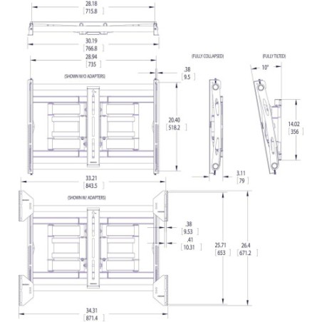 22384-VOGELS GAMA PROFESIONAL PFW 6000 SERIES NEGRO