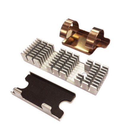 22422-QNAP HS-M2SSD-02 ventilador de PC Unidad de estado solido Disipador termico Verde