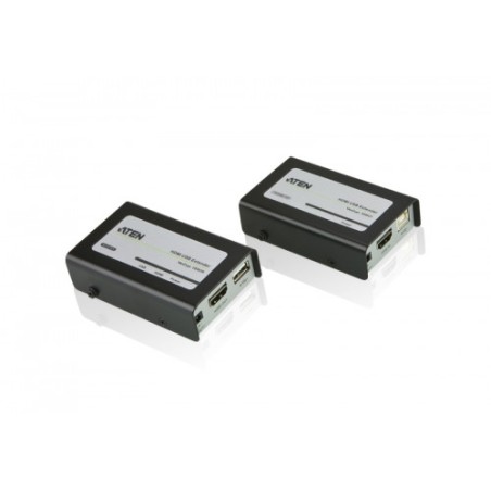 22654-Aten VE803 extensor audio/video Transmisor y receptor de senales AV Negro, Gris