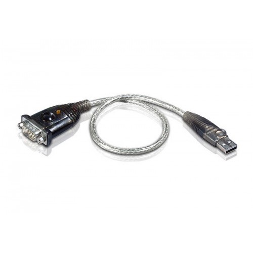 22667-Aten UC232A cambiador de genero para cable USB RS-232 Plata