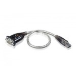 22667-Aten UC232A cambiador de genero para cable USB RS-232 Plata