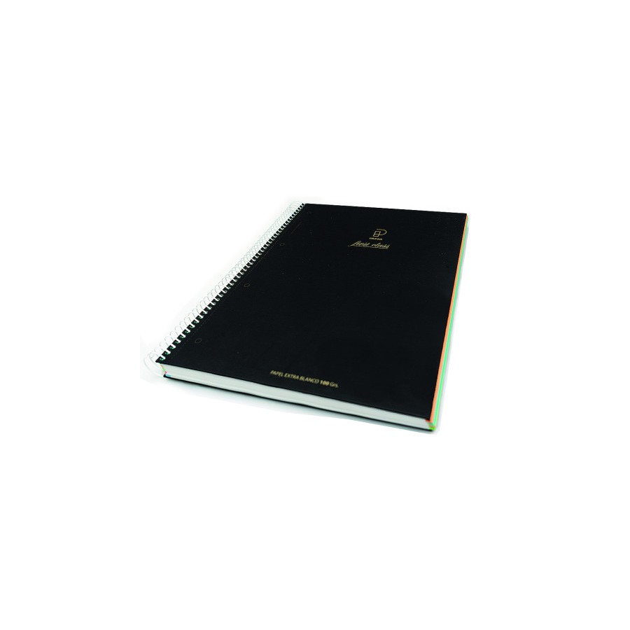 22845-CUADERNO FIRST CLASS A4 TAPA NEGRA FORRADA MICROPERFORADO 120H 100GR 4 TALADROS 5X5 BANDA 5 COLORES PACSA 16029 22845-CUADERNO FIRST CLASS A4 TAPA NEGRA FORRADA MICROPERFORADO 120H 100GR 4 TALADROS 5X5 BANDA 5 COLORES PACSA 16029