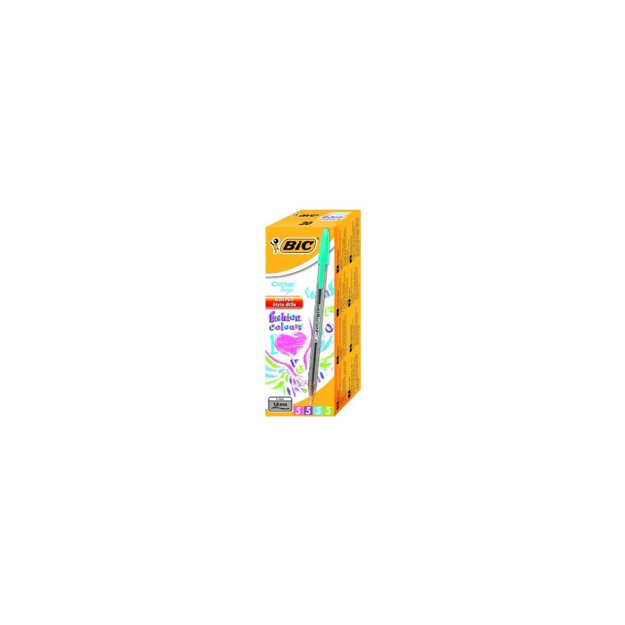 23000-CAJA 20 BOLIGRAFO CRISTAL FUN TRAZO 1,6 MM. COLORES SURTIDOS BIC 895793