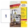 2304-PAQUETE 8 HOJAS ETIQUETAS DE POLIESTER BLANCO-IMPRESORAS LASER-210X297 MM AVERY L4775-8