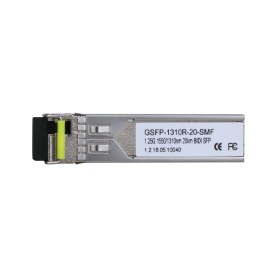 GSFP 1310R 20 SMF DAHUA MoDULO oPTICO GIGABIT TRANSCEPTOR DE FIBRA SFP MONOMODO SM LC 1GBPS ENViO 1550NM RECEPCIoN 1310NM HASTA