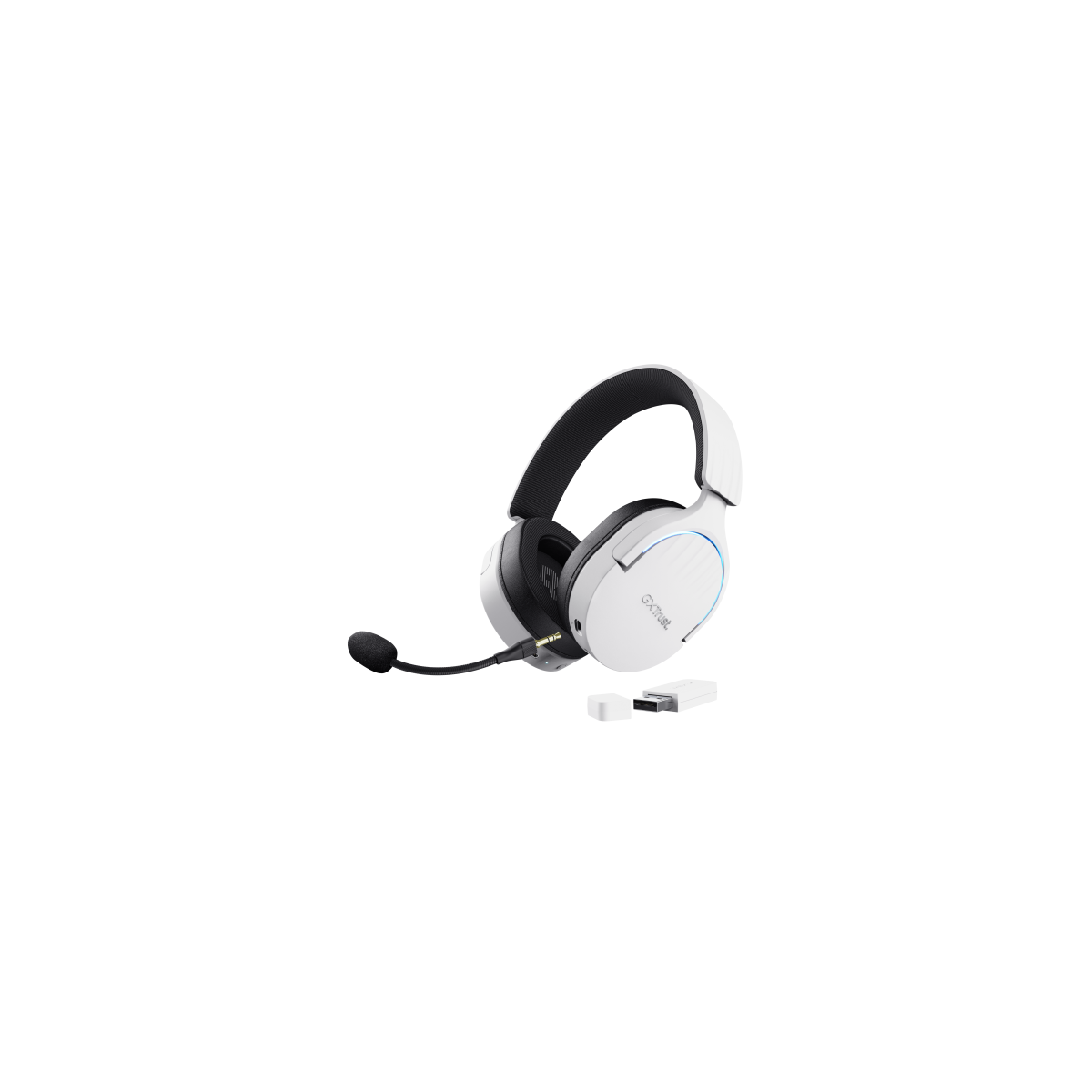 Trust GXT 491W FAYZO Auriculares Inalambrico y alambrico Diadema Juego USB Tipo C Bluetooth Negro Blanco