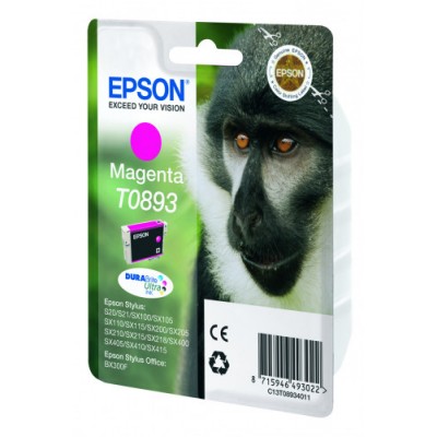 Epson Monkey Cartucho T0893 magenta etiqueta RF