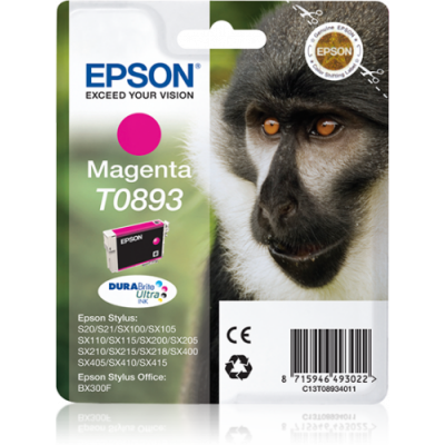 Epson Monkey Cartucho T0893 magenta etiqueta RF