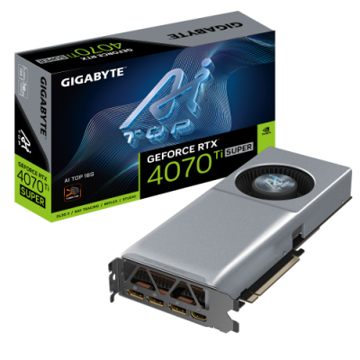 GIGABYTE GeForce RTX 4070 Ti SUPER AI TOP 16G Tarjeta Grafica 16GB GDDR6X 256bit PCI E 40 2610MHz Core Clock 3 x DisplayPort 14