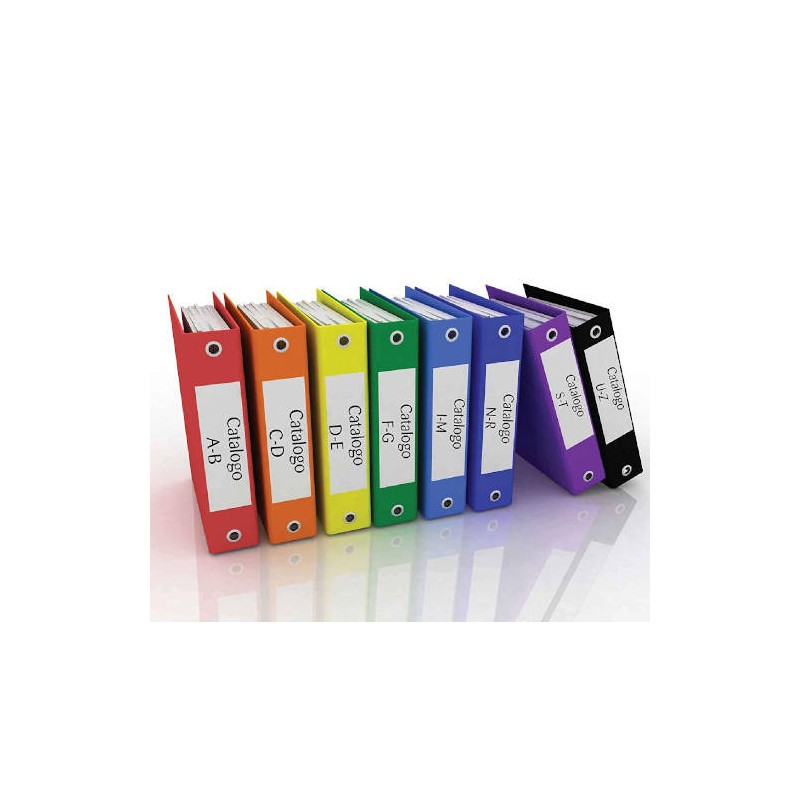 2394-KIT 10 HOJAS ETIQUETAS BLANCAS Y FLUORESCENTES PARA OFICINA MIX 10 FORMATOS TICO TicoA4-mix