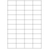 2395-CAJA 100 HOJAS ETIQUETAS BLANCAS SIN MARGENES-LASER/INYECCION DE TINTA/FOTOCOPIADORAS-52X30 MM MEGASTAR LP4MS-5230