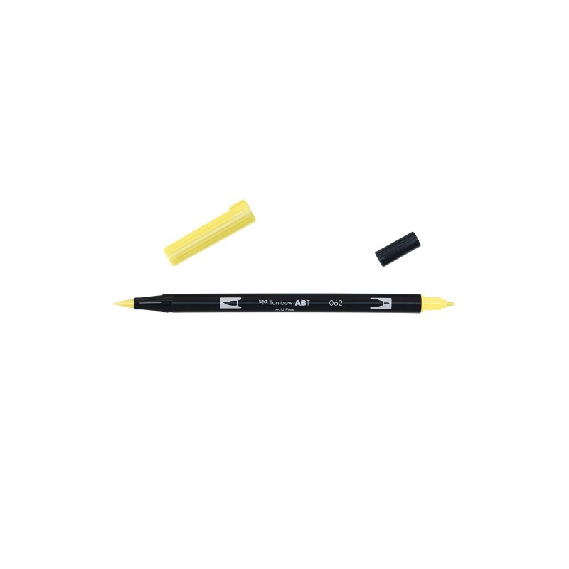 2418-ROTULADOR DOBLE PUNTA PINCEL COLOR PALE YELLOW TOMBOW ABT-062