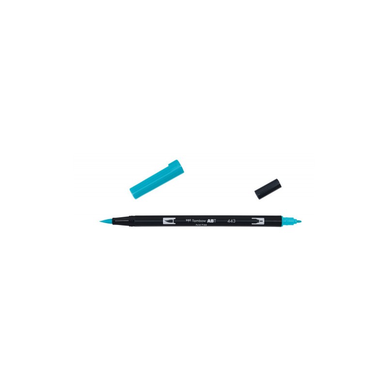 2428-ROTULADOR DOBLE PUNTA PINCEL COLOR TURQUOISE TOMBOW ABT-443